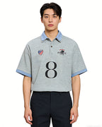 Embroidered Colorblock Short Sleeve T-Shirt