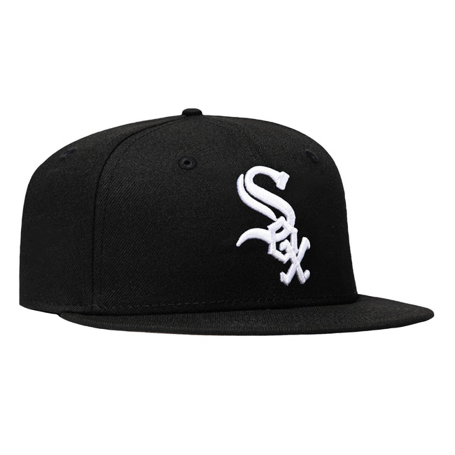 New Era 9Fifty MLB Basic Chicago White Sox Snapback Hat - Black, White Hover Image
