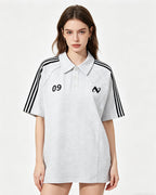 Loose lapel short-sleeved