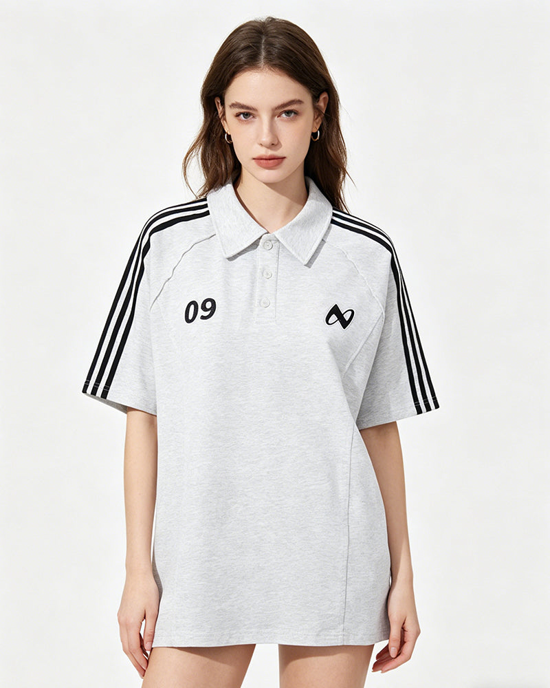 Loose lapel short-sleeved