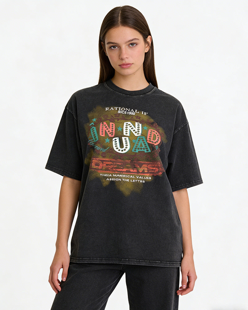 Retro casual short sleeves