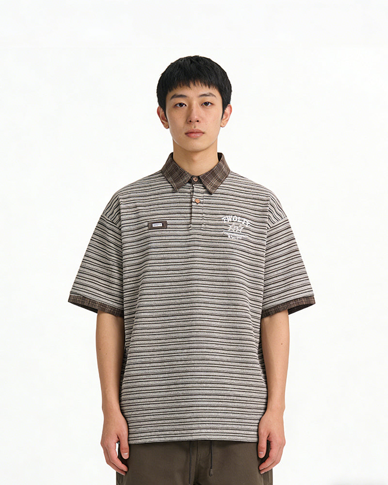 Striped short sleeves