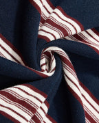 Color-blocked striped short-sleeved shirt