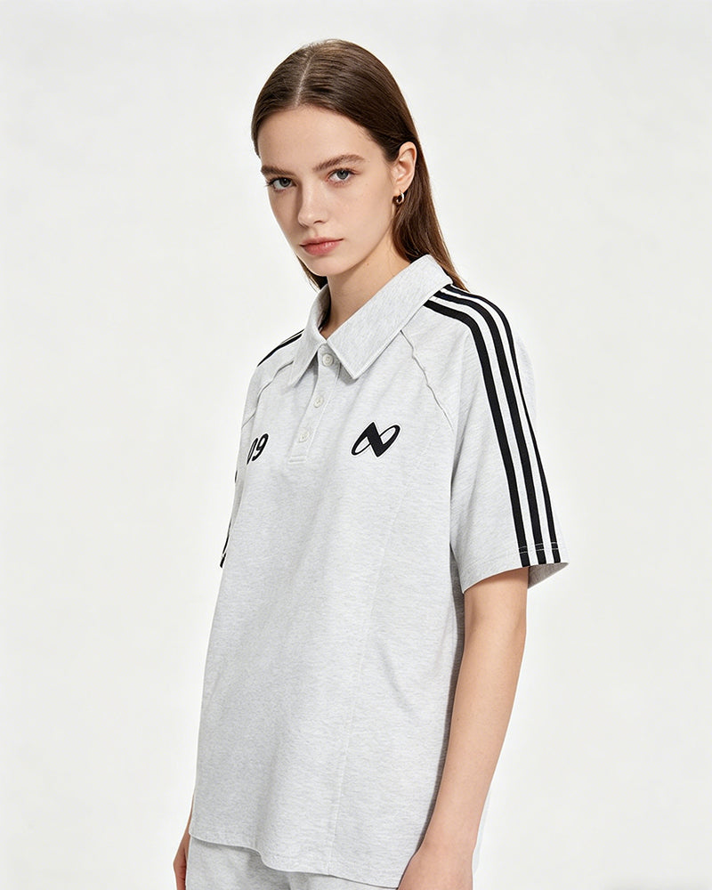 Loose lapel short-sleeved