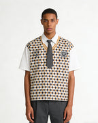 Faux Two-Piece Tie Short Sleeve