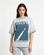 Contrast print short sleeves