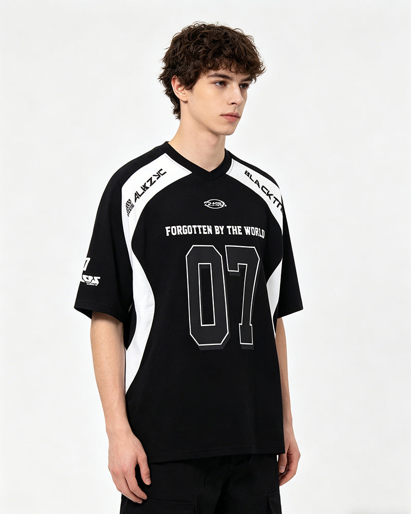 Sports style patchwork short sleeves