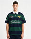 Embroidered Stripe Polo Shirt