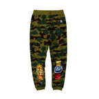 BAPE Army Green Camo Shark Face Graphic Jogger Pants Unisex Streetwear Sweatpants