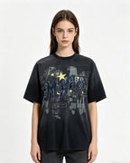 Casual Embroidered Sports Short-Sleeve