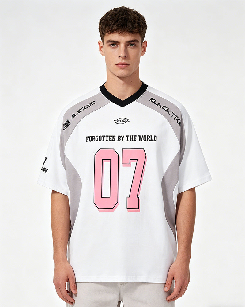 Sports style patchwork short sleeves