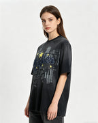 Casual Embroidered Sports Short-Sleeve