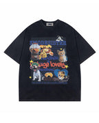 Retro fun print short sleeves
