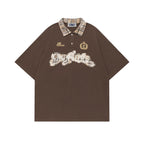 Applique letter short sleeves