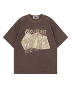 Collage Distressed Short-Sleeved T-shirt