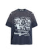 Distressed Print Short-Sleeve