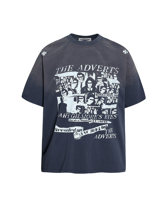 Distressed Print Short-Sleeve Hover Image