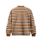 Striped color-blocked sweatshirt