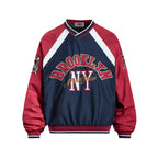 Color-blocked letter sweatshirt