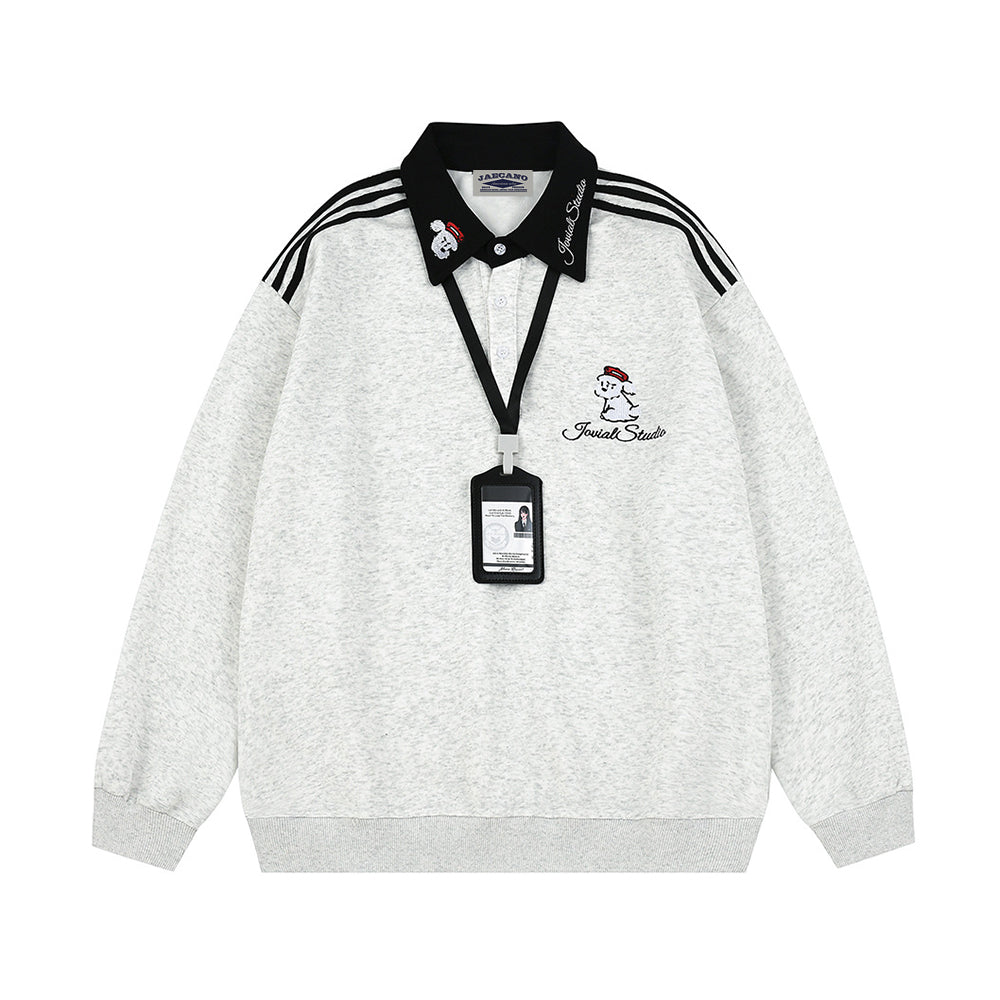 Vintage Puppy Embroidered Sweatshirt