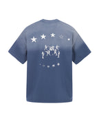 Spray-painted tie-dye T-shirt