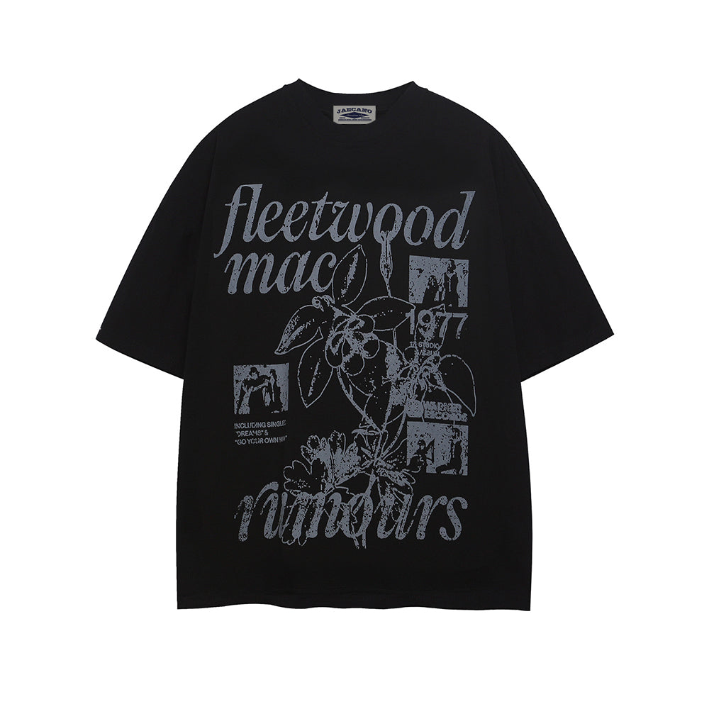 Retro letter short sleeves