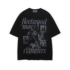Retro letter short sleeves
