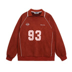 Retro lapel sweatshirt