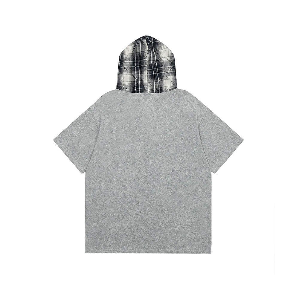 Retro hooded short sleeves