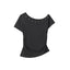 Off-shoulder slim short sleeves