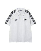 Loose lapel short-sleeved