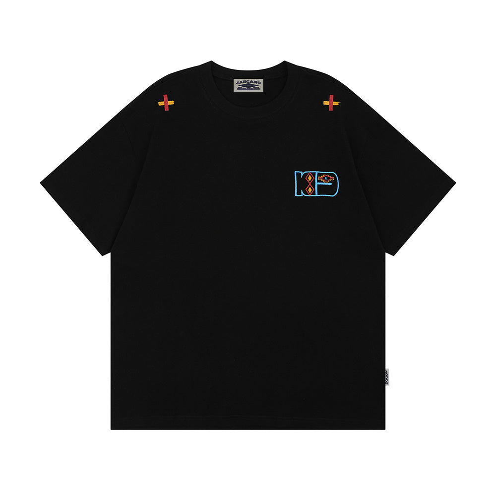 Retro loose versatile short sleeves
