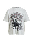 Retro distressed short-sleeved shirt