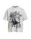 Retro distressed short-sleeved shirt