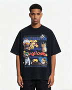 Retro fun print short sleeves