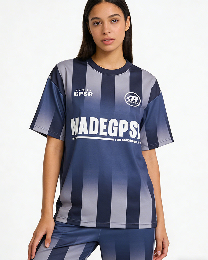 Gradient striped athletic t-shirt