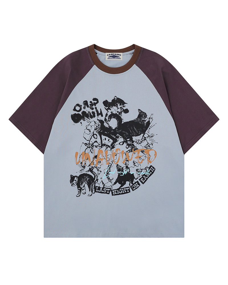 Casual Colorblock Short-Sleeved Shirt
