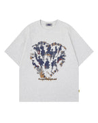 Creative Heart-Shaped Short-Sleeve