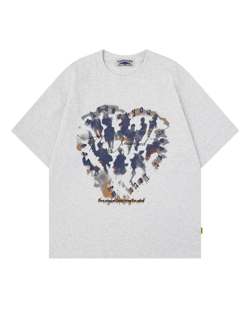 Creative Heart-Shaped Short-Sleeve