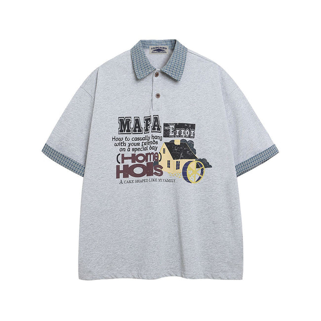 Retro simple Short-sleeved shirt Hover Image