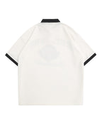 American retro hip hop embroidered letter short sleeves