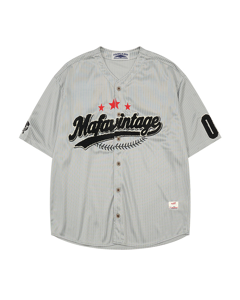 Retro baseball short-sleeved shirt