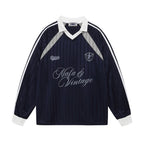 Contrast color stitching sweatshirt