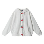 Simple hooded sweatshirt jacket