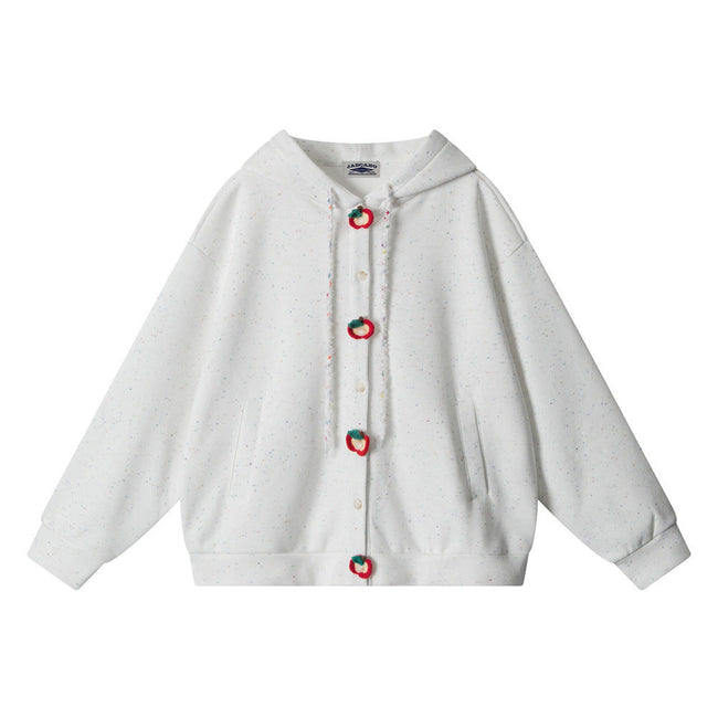 Simple hooded sweatshirt jacket Main Image