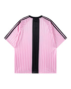 Striped athletic T-shirt