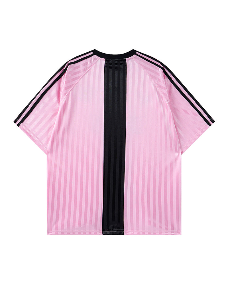 Striped athletic T-shirt