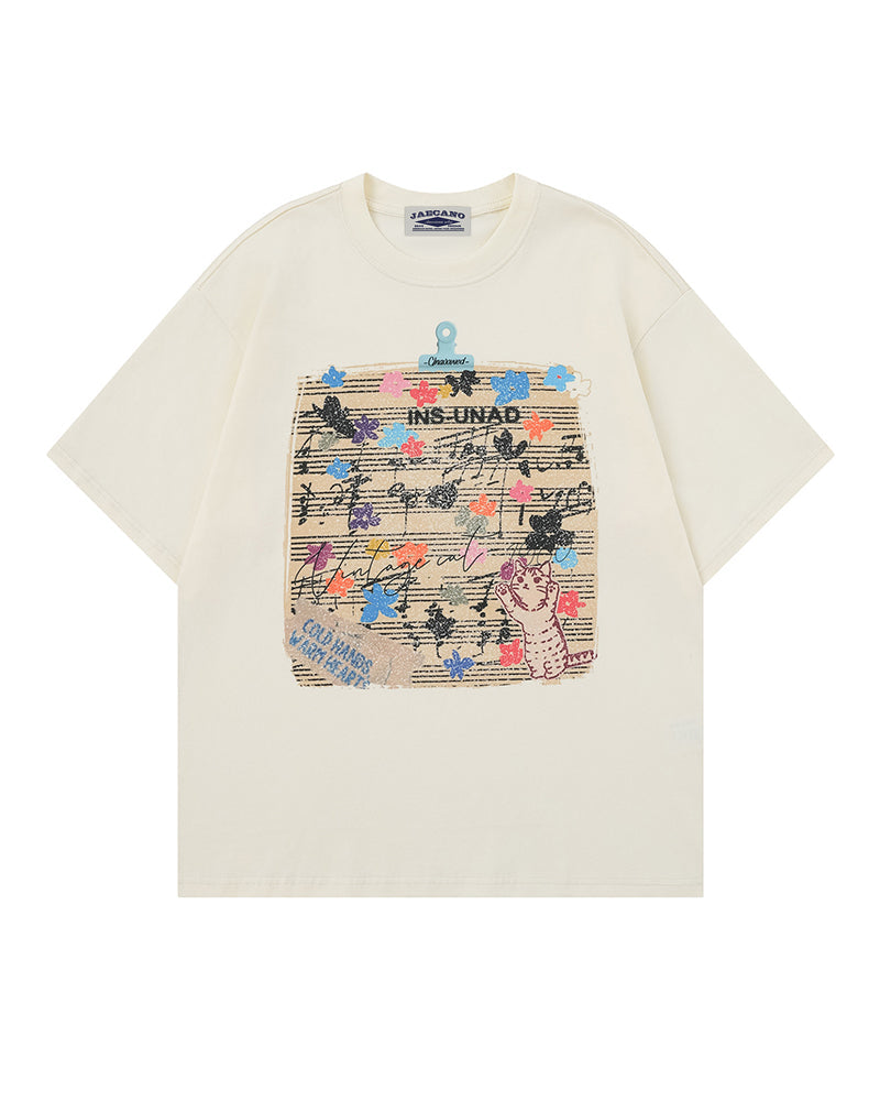 Retro casual versatile short-sleeved shirt
