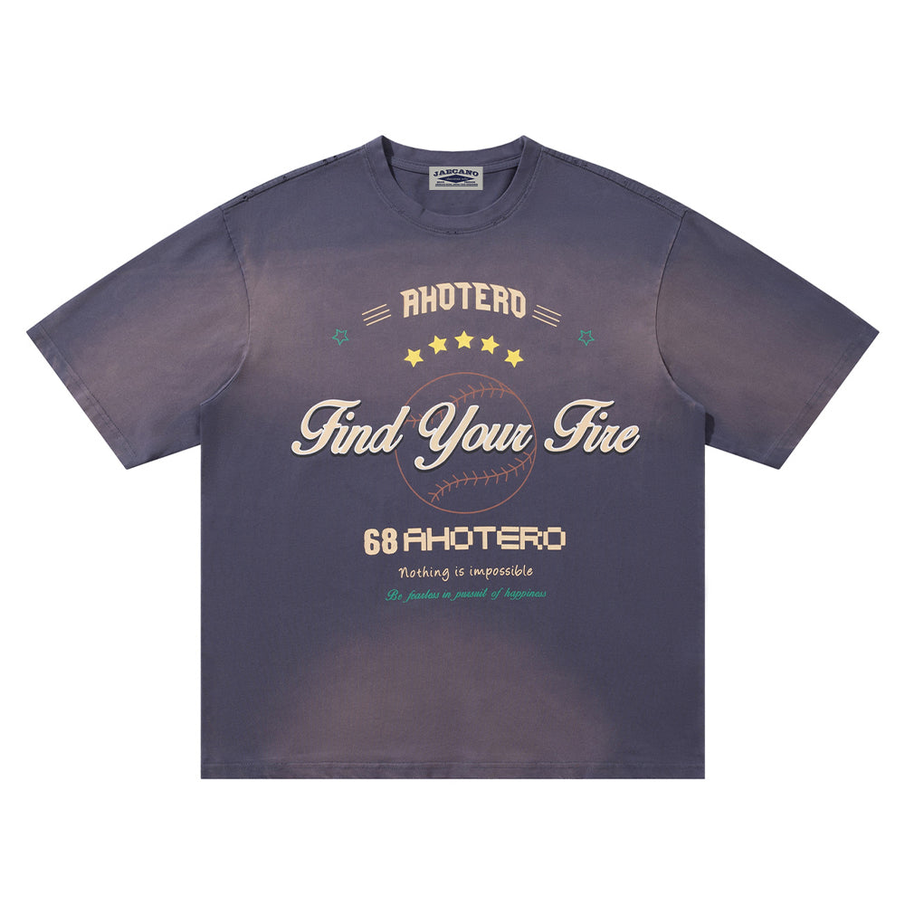Washed short-sleeved shirt