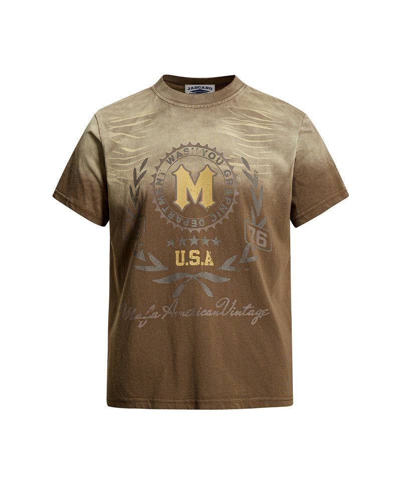 Distressed gradient short-sleeved T-shirt (women's)